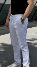 POLETNE BELE MOŠKE HLAČE